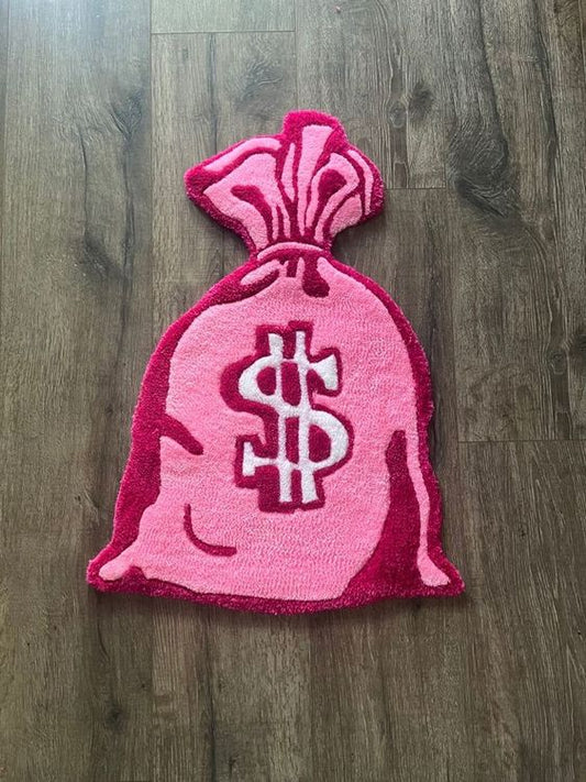 Pink Money Bag Tufted Rug