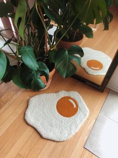 Fried Egg Tufted Rug