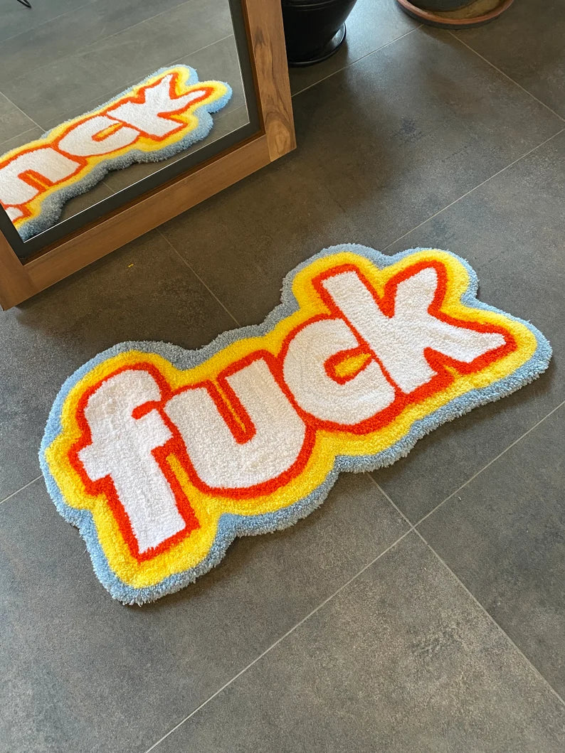 F#CK Multicolour Tufted Rug