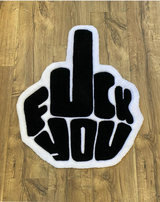 F#CK You Tufted Rug Black/White