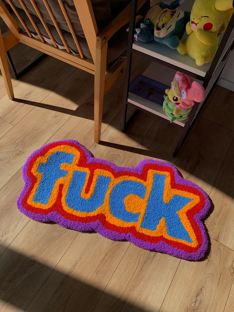 F#CK Multicolour Tufted Rug