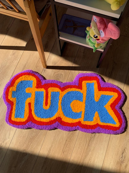 Tuff Stuff Rug F#CK Multicolour Tufted Rug – Tuff Tufts
