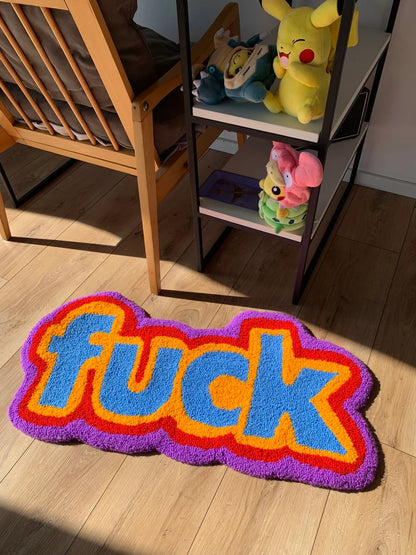 Tuff Stuff Rug F#CK Multicolour Tufted Rug – Tuff Tufts