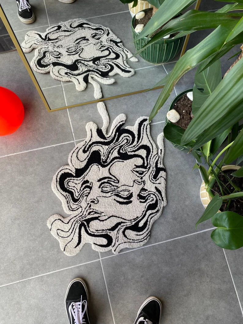 Tuff Customs Rugs Reversible Trippy Face Tufted Rug – Tuff Tufts