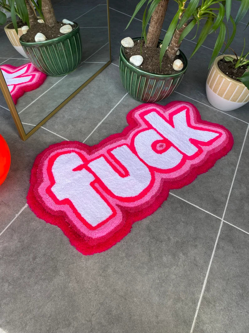 F#CK Multicolour Tufted Rug