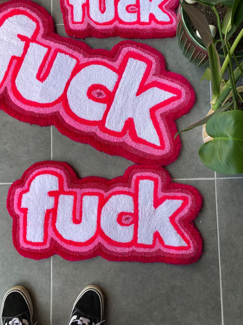 F#CK Multicolour Tufted Rug