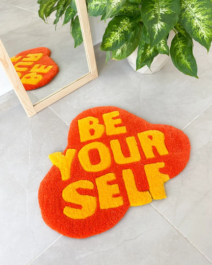 Be Yourself Quote Tufted Rug