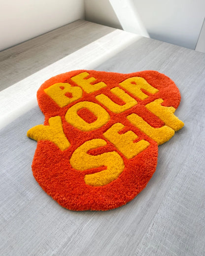 Be Yourself Quote Tufted Rug