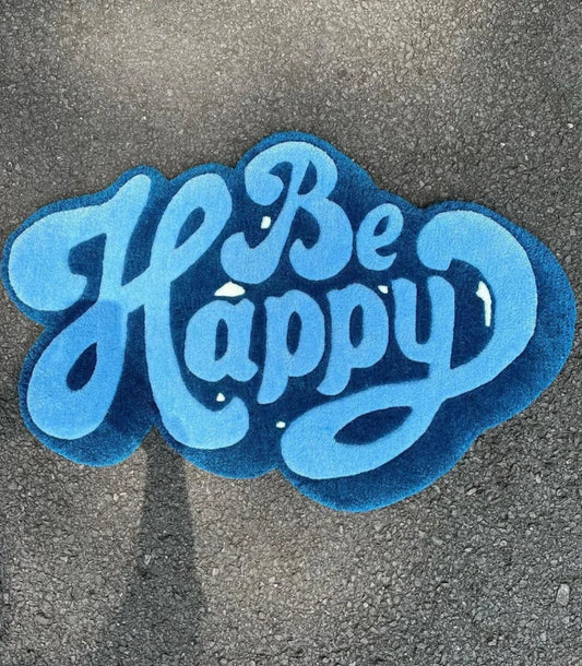 Be Happy Affirmation Tufted Rug