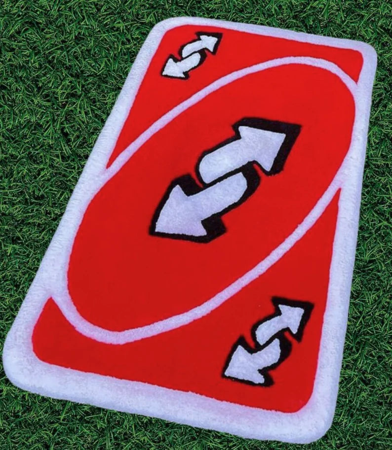 Red Reverse Uno Tufted Rug – Tuff Tufts